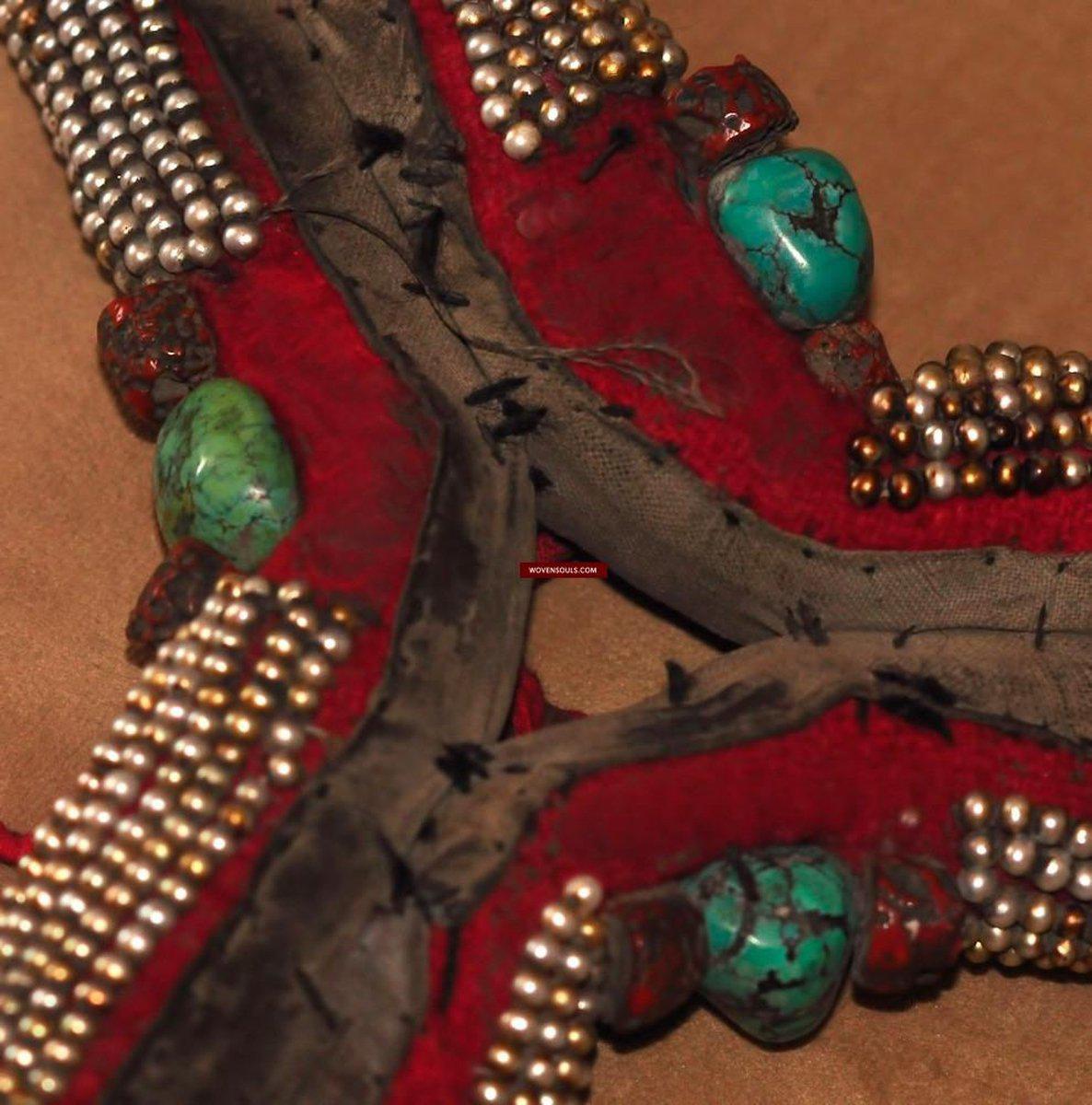 263 SOLD Antique Tibetan Noblewoman's Headdress Pat'h-WOVENSOULS-Antique-Vintage-Textiles-Art-Decor