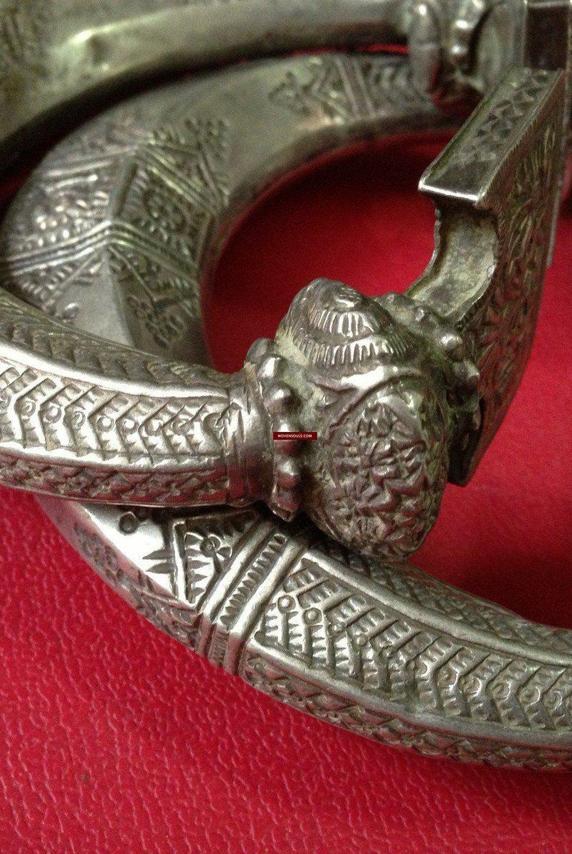 268 Exquisite Antique Silver Anklets Kohistan-WOVENSOULS-Antique-Vintage-Textiles-Art-Decor