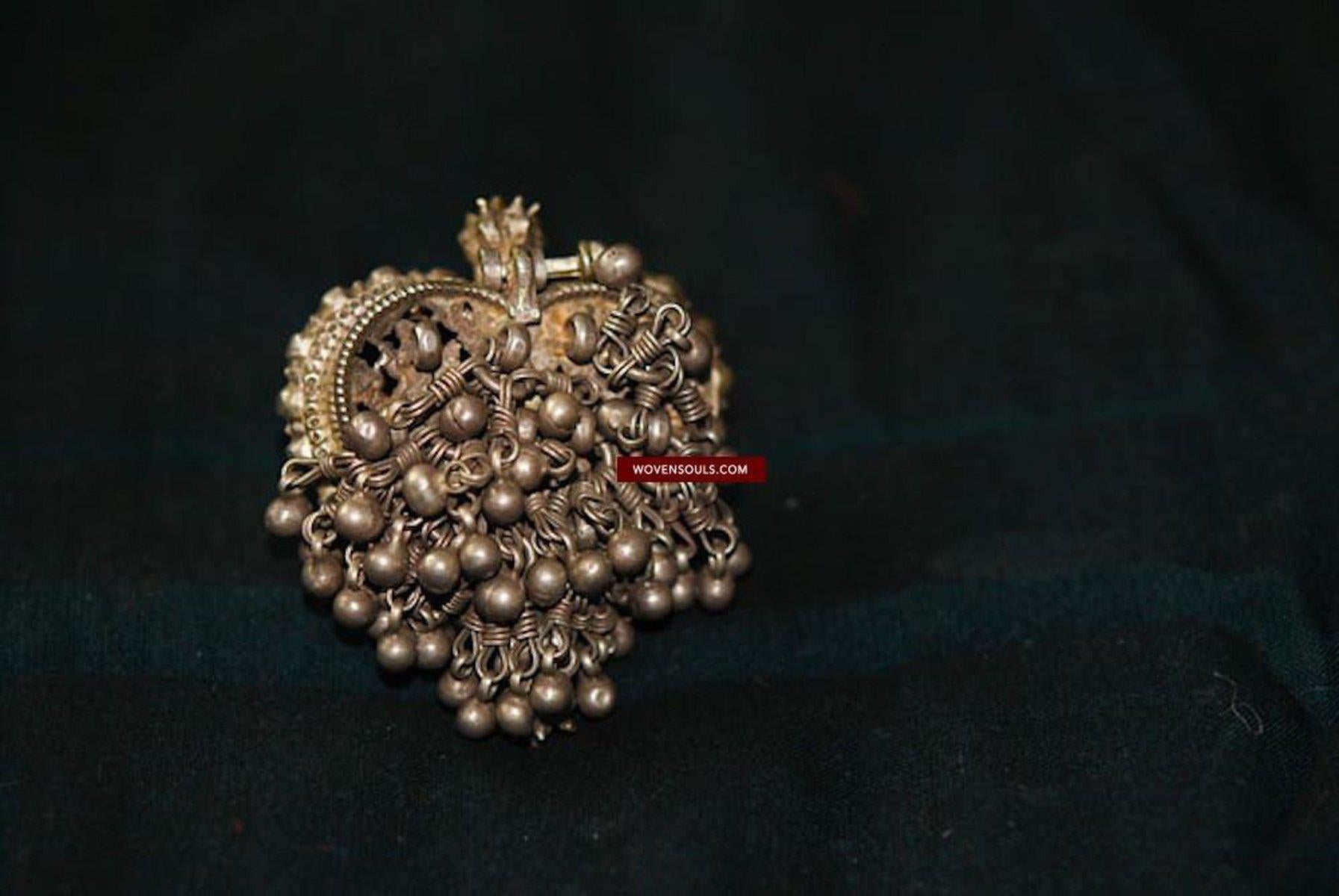 270 Large Museum Quality Antique Courtesan's (Dancing Girl's) Ring, Awadh-WOVENSOULS-Antique-Vintage-Textiles-Art-Decor