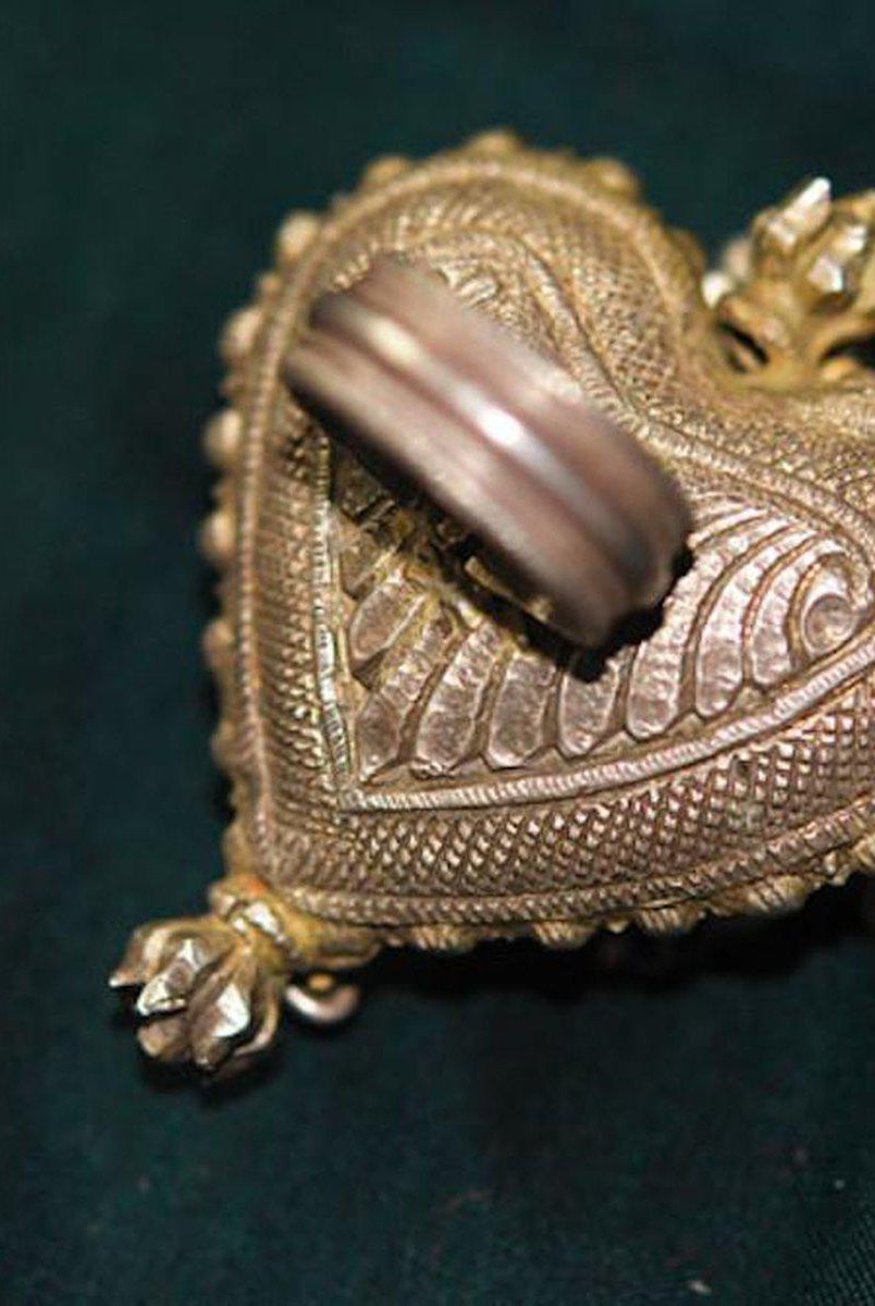 270 Large Museum Quality Antique Courtesan's (Dancing Girl's) Ring, Awadh-WOVENSOULS-Antique-Vintage-Textiles-Art-Decor