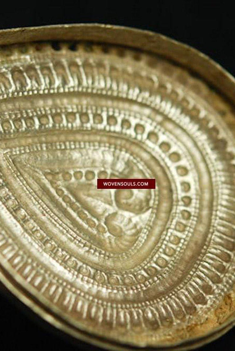 274 Old Silver Betel Nut Leaf Holder Box-WOVENSOULS-Antique-Vintage-Textiles-Art-Decor
