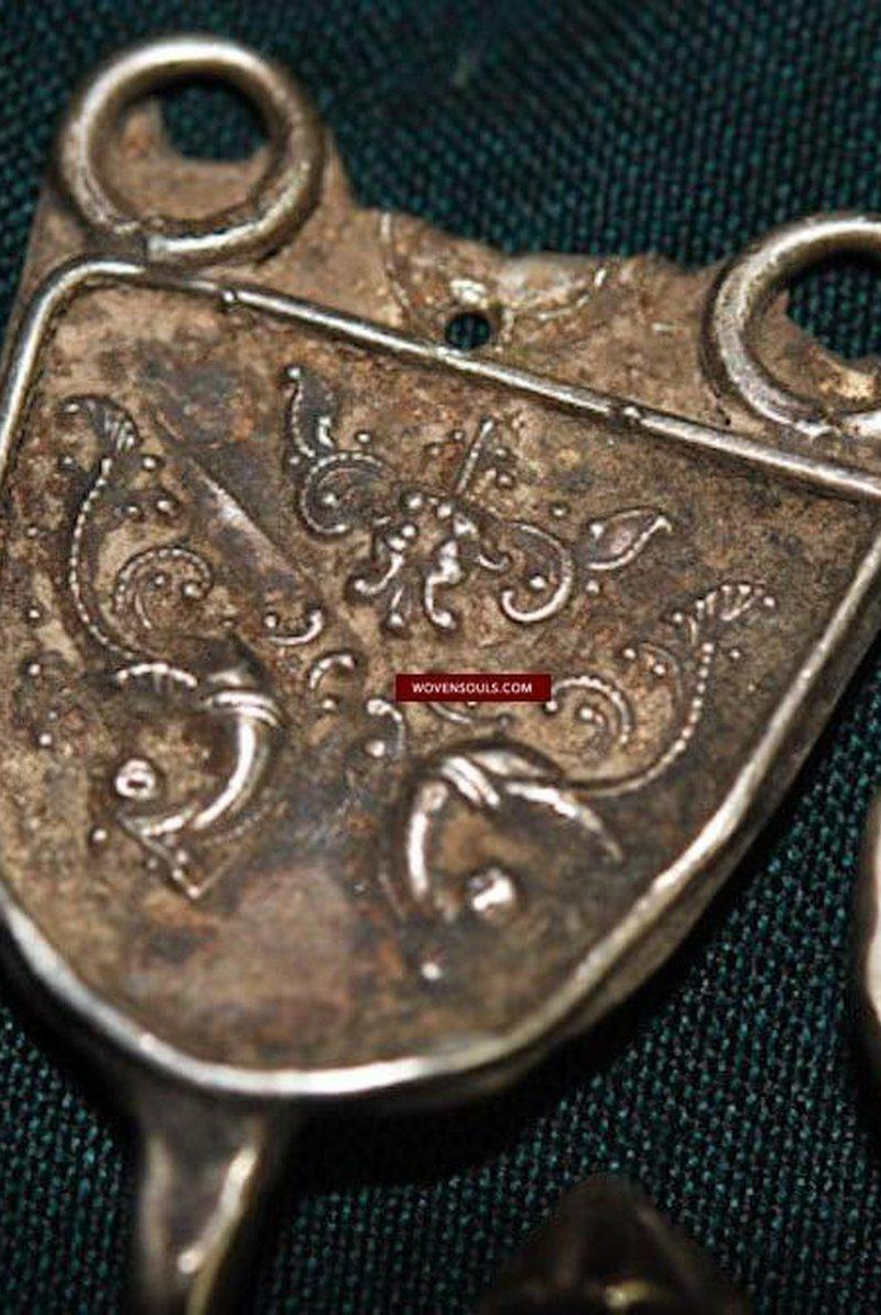 278 SOLD Museum Quality Old Silver Jewelry - Amulet Box Pendant With Inscription-WOVENSOULS-Antique-Vintage-Textiles-Art-Decor