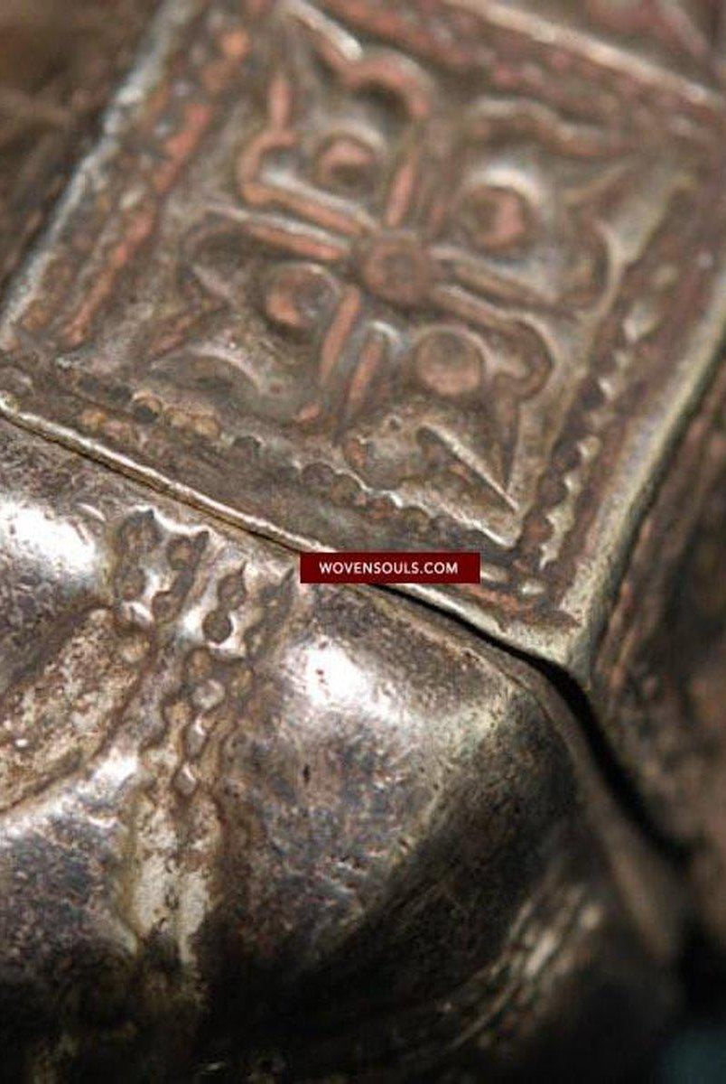 278 SOLD Museum Quality Old Silver Jewelry - Amulet Box Pendant With Inscription-WOVENSOULS-Antique-Vintage-Textiles-Art-Decor