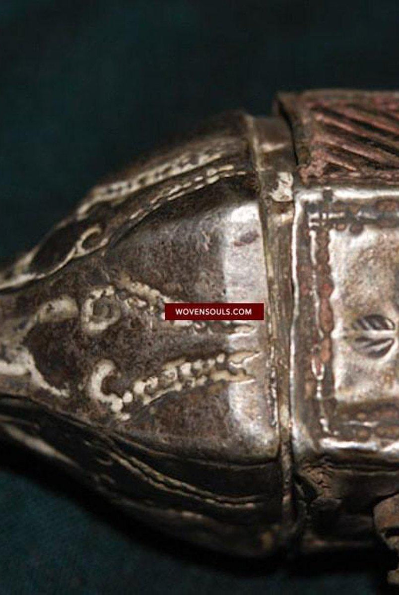 278 SOLD Museum Quality Old Silver Jewelry - Amulet Box Pendant With Inscription-WOVENSOULS-Antique-Vintage-Textiles-Art-Decor