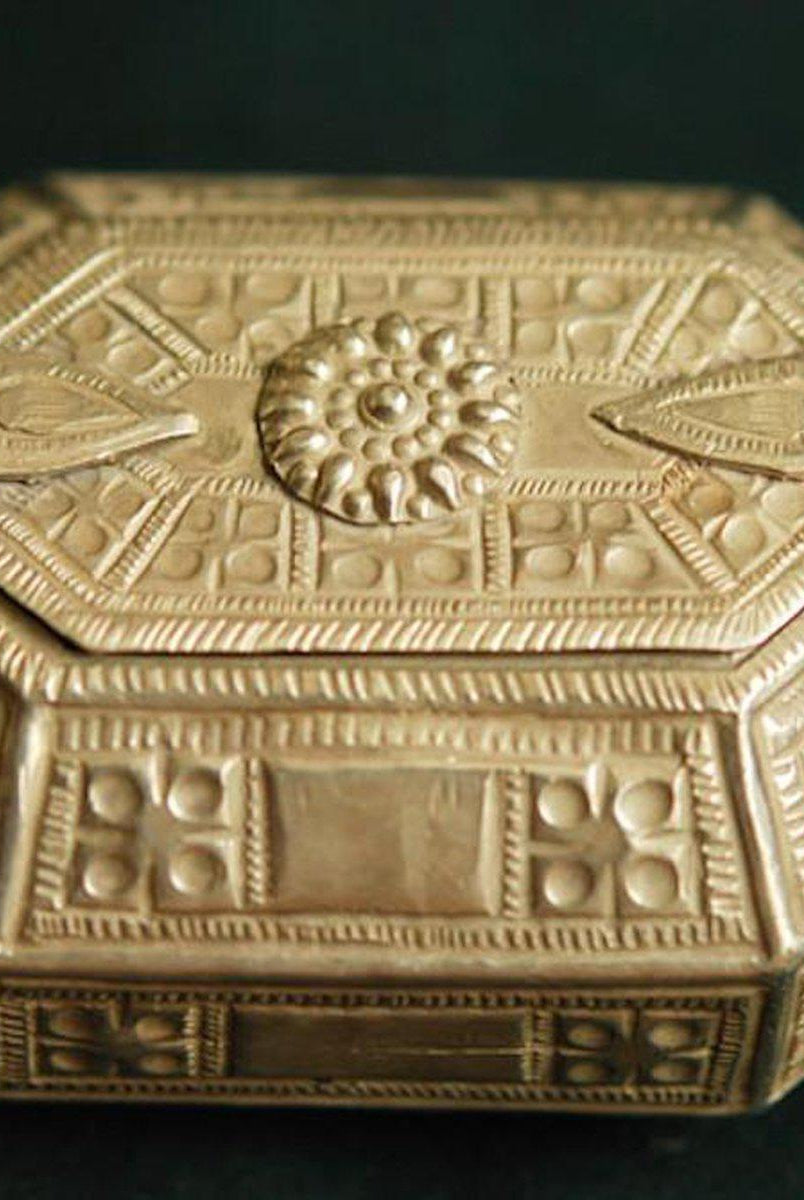 281 Old Silver Opium Hafeem Box-WOVENSOULS-Antique-Vintage-Textiles-Art-Decor