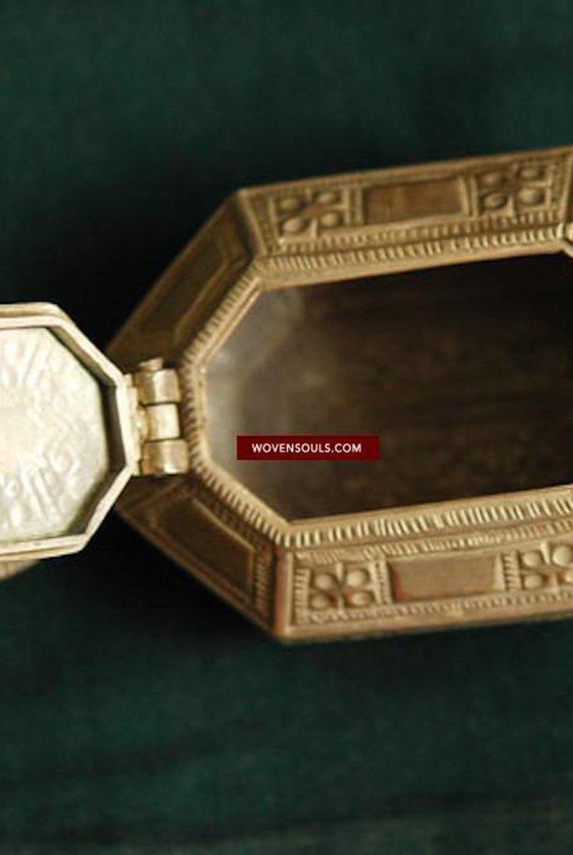 281 Old Silver Opium Hafeem Box-WOVENSOULS-Antique-Vintage-Textiles-Art-Decor