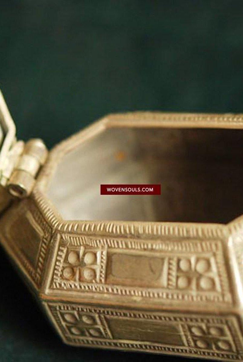 281 Old Silver Opium Hafeem Box-WOVENSOULS-Antique-Vintage-Textiles-Art-Decor