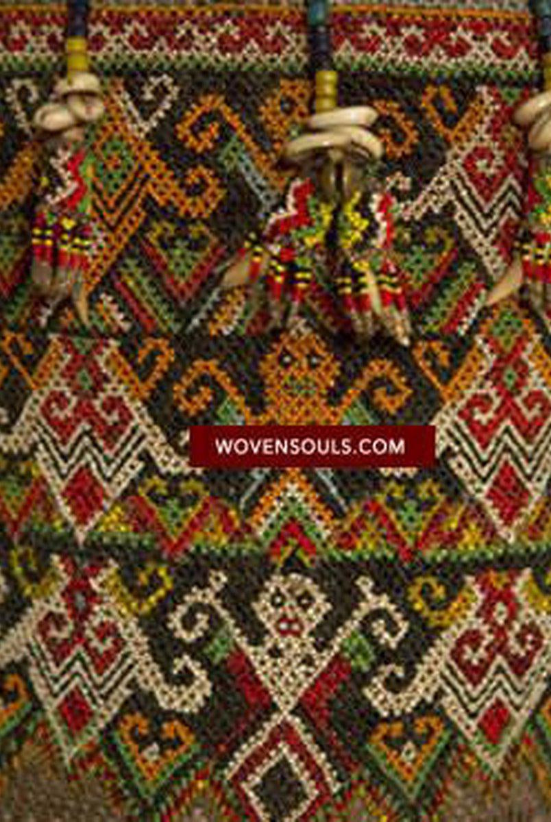 299 SOLD Antique Dayak Baby Carrier Kalimantan Borneo-WOVENSOULS-Antique-Vintage-Textiles-Art-Decor