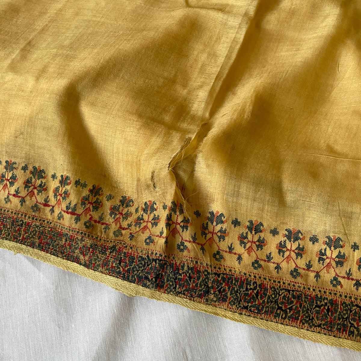1510 SOLD - Superfine Antique Kashmir Pashmina Dochalla Long Shawl - WOVENSOULS Antique Vintage Art Interior Decor