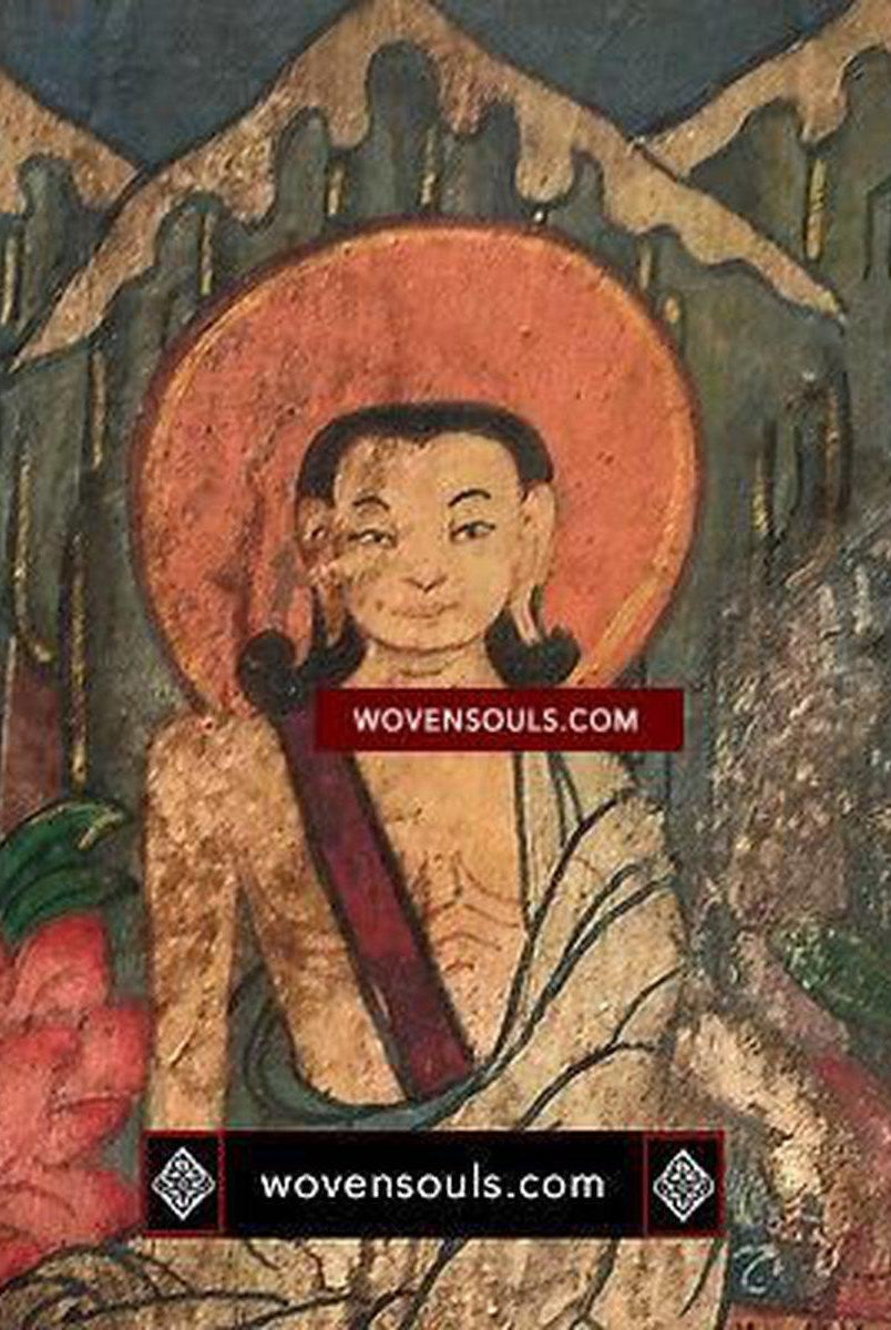 304 SOLD Antique Buddhist Painting used on Pilgrimage-WOVENSOULS-Antique-Vintage-Textiles-Art-Decor