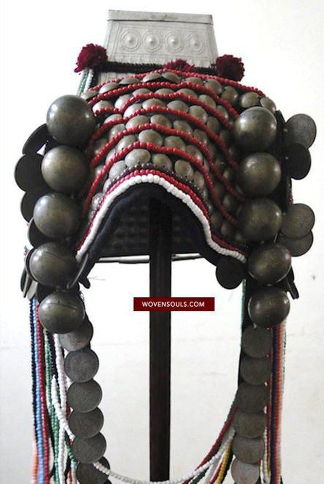 307 Millésime Akha Coiffe Signature d'Identité-WOVENSOULS-Antique-Vintage-Textiles-Art-Décor