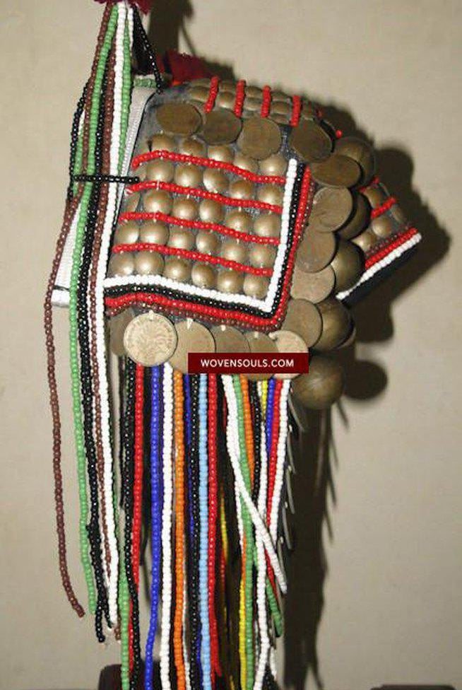 307 Vintage Akha Head Dress Signature of Identity-WOVENSOULS-Antique-Vintage-Textiles-Art-Decor