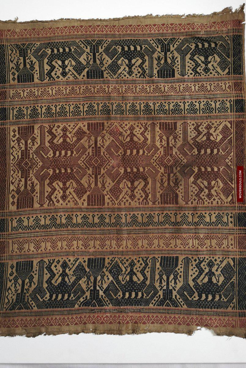 310 ANtique Sumatra Weaving Tampan Shipcloth Textile - Brani-WOVENSOULS-Antique-Vintage-Textiles-Art-Decor