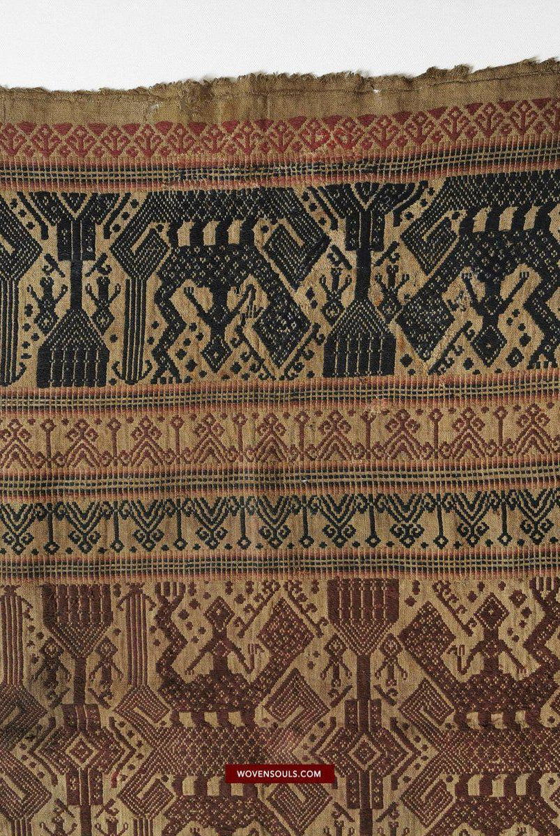 310 ANtique Sumatra Weaving Tampan Shipcloth Textile - Brani-WOVENSOULS-Antique-Vintage-Textiles-Art-Decor