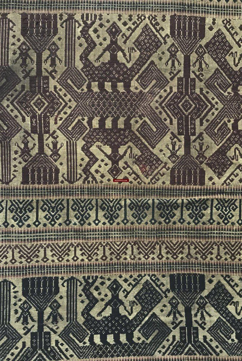 310 ANtique Sumatra Weaving Tampan Shipcloth Textile - Brani-WOVENSOULS-Antique-Vintage-Textiles-Art-Decor