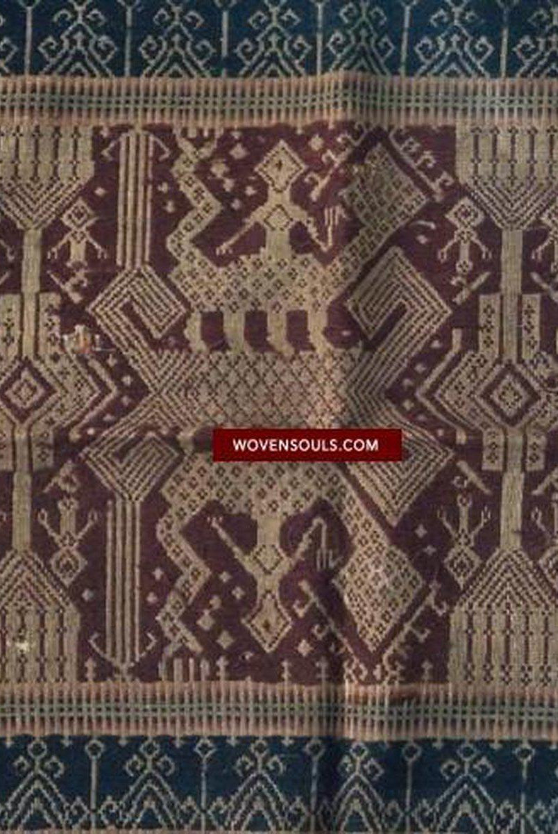 310 ANtique Sumatra Weaving Tampan Shipcloth Textile - Brani-WOVENSOULS-Antique-Vintage-Textiles-Art-Decor