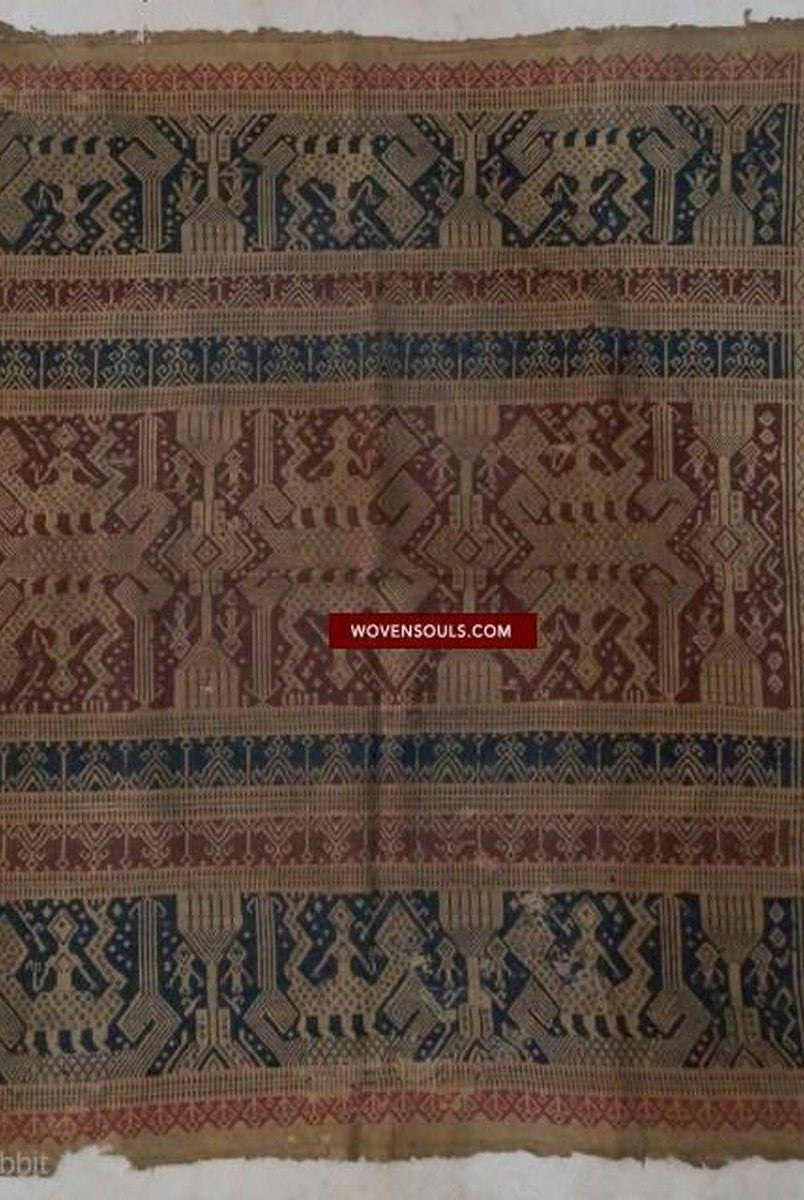 310 ANtique Sumatra Weaving Tampan Shipcloth Textile - Brani-WOVENSOULS-Antique-Vintage-Textiles-Art-Decor