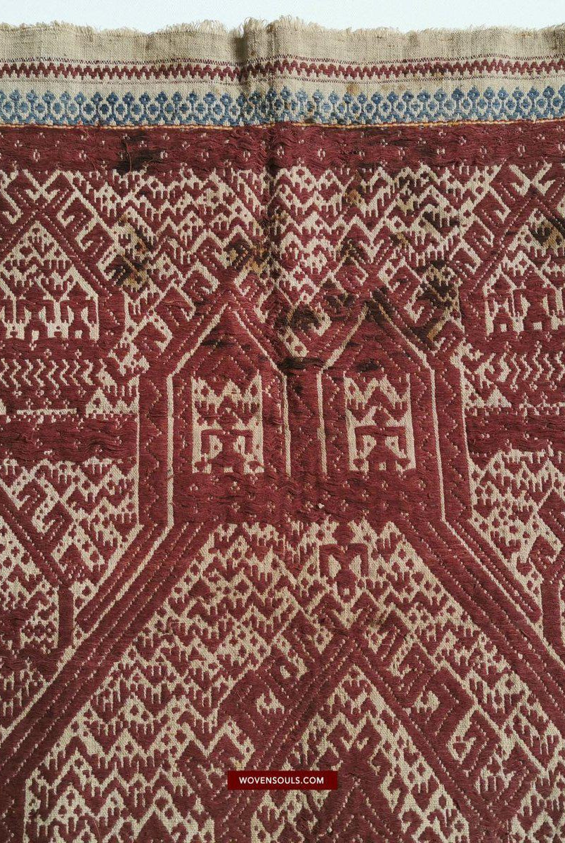 311 Antique Sumatra Tampan Ship Cloth-WOVENSOULS-Antique-Vintage-Textiles-Art-Decor
