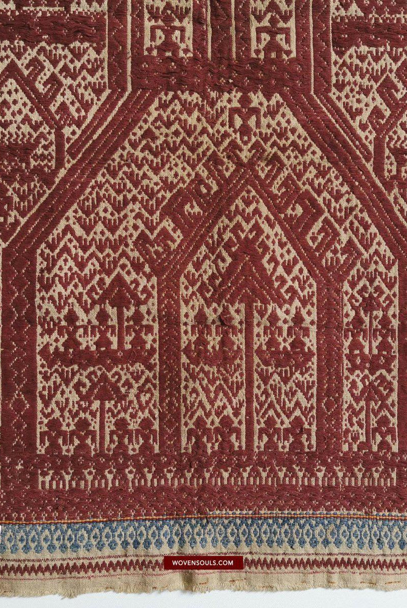 311 Antique Sumatra Tampan Ship Cloth-WOVENSOULS-Antique-Vintage-Textiles-Art-Decor