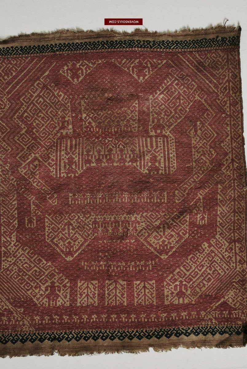 312 Antique Sumatran Tampan Ship cloth Textile Woven Art Indonesia-WOVENSOULS-Antique-Vintage-Textiles-Art-Decor