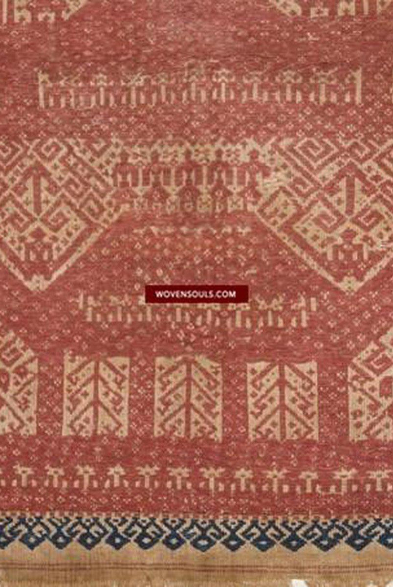 312 Antique Sumatran Tampan Ship cloth Textile Woven Art Indonesia-WOVENSOULS-Antique-Vintage-Textiles-Art-Decor