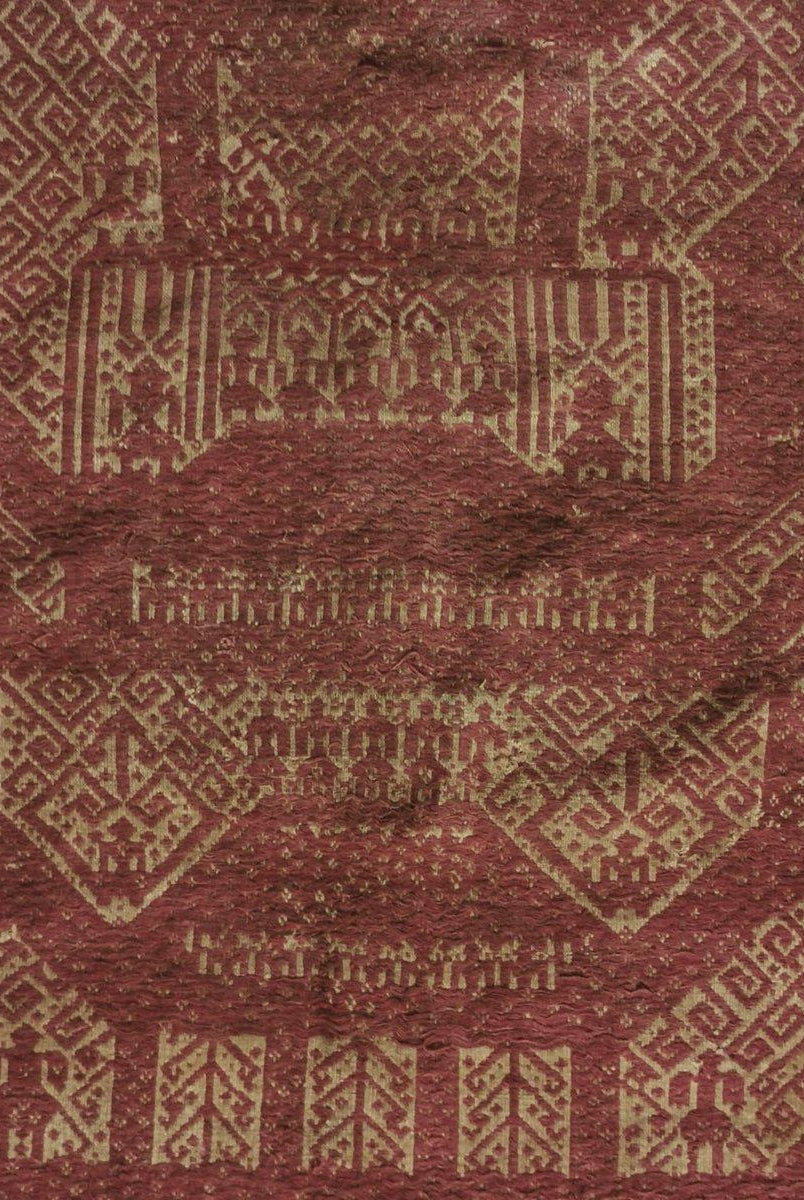 312 Antique Sumatran Tampan Ship cloth Textile Woven Art Indonesia-WOVENSOULS-Antique-Vintage-Textiles-Art-Decor