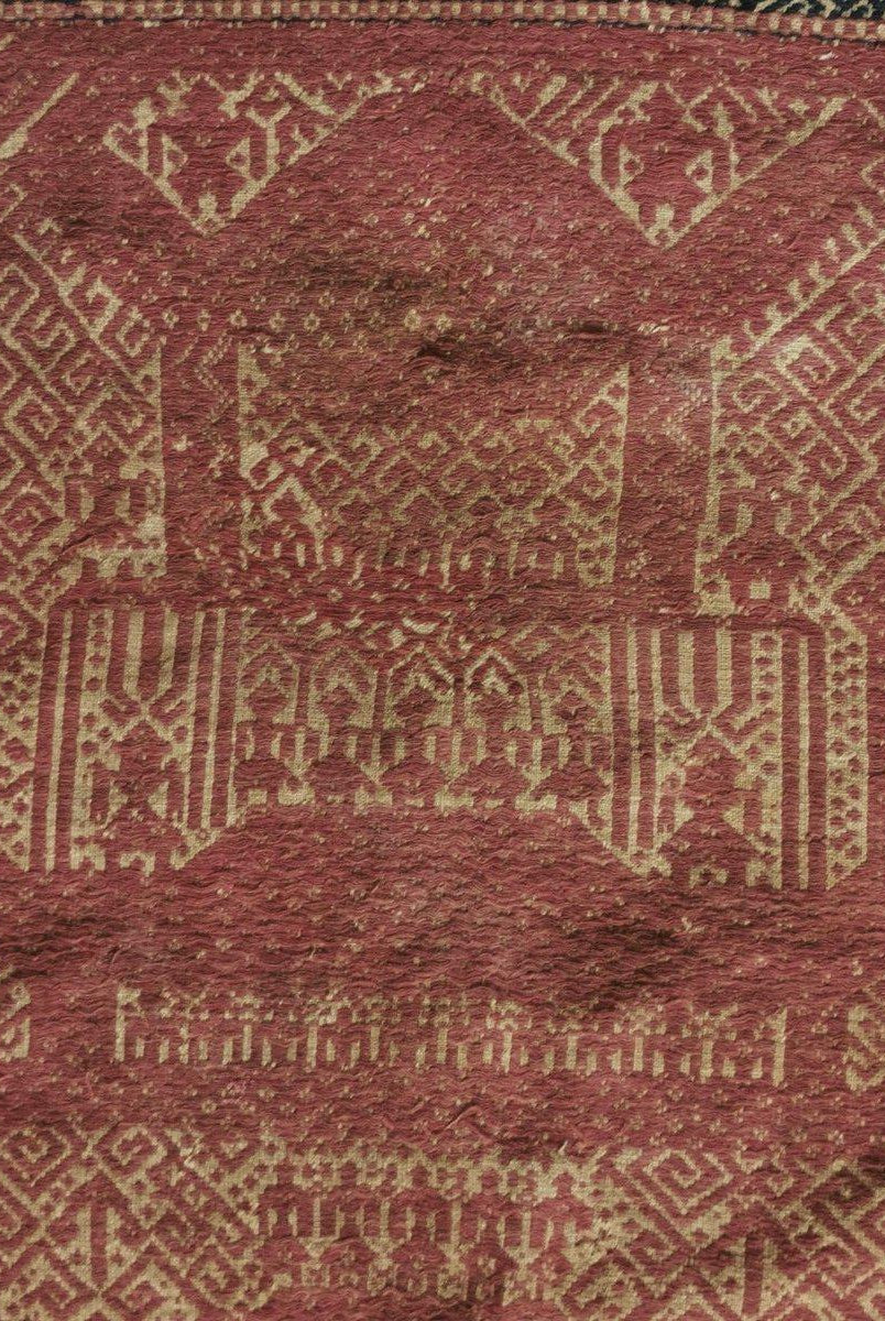 312 Antique Sumatran Tampan Ship cloth Textile Woven Art Indonesia-WOVENSOULS-Antique-Vintage-Textiles-Art-Decor