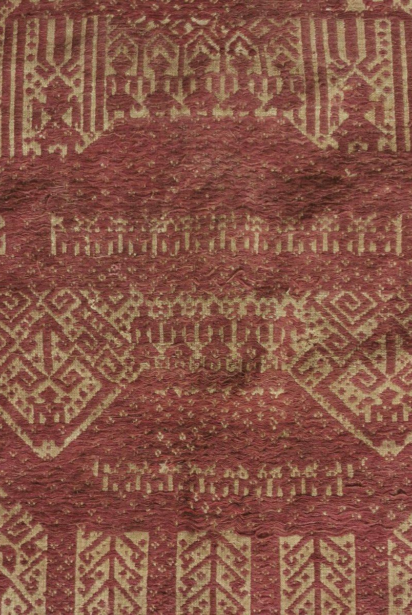 312 Antique Sumatran Tampan Ship cloth Textile Woven Art Indonesia-WOVENSOULS-Antique-Vintage-Textiles-Art-Decor