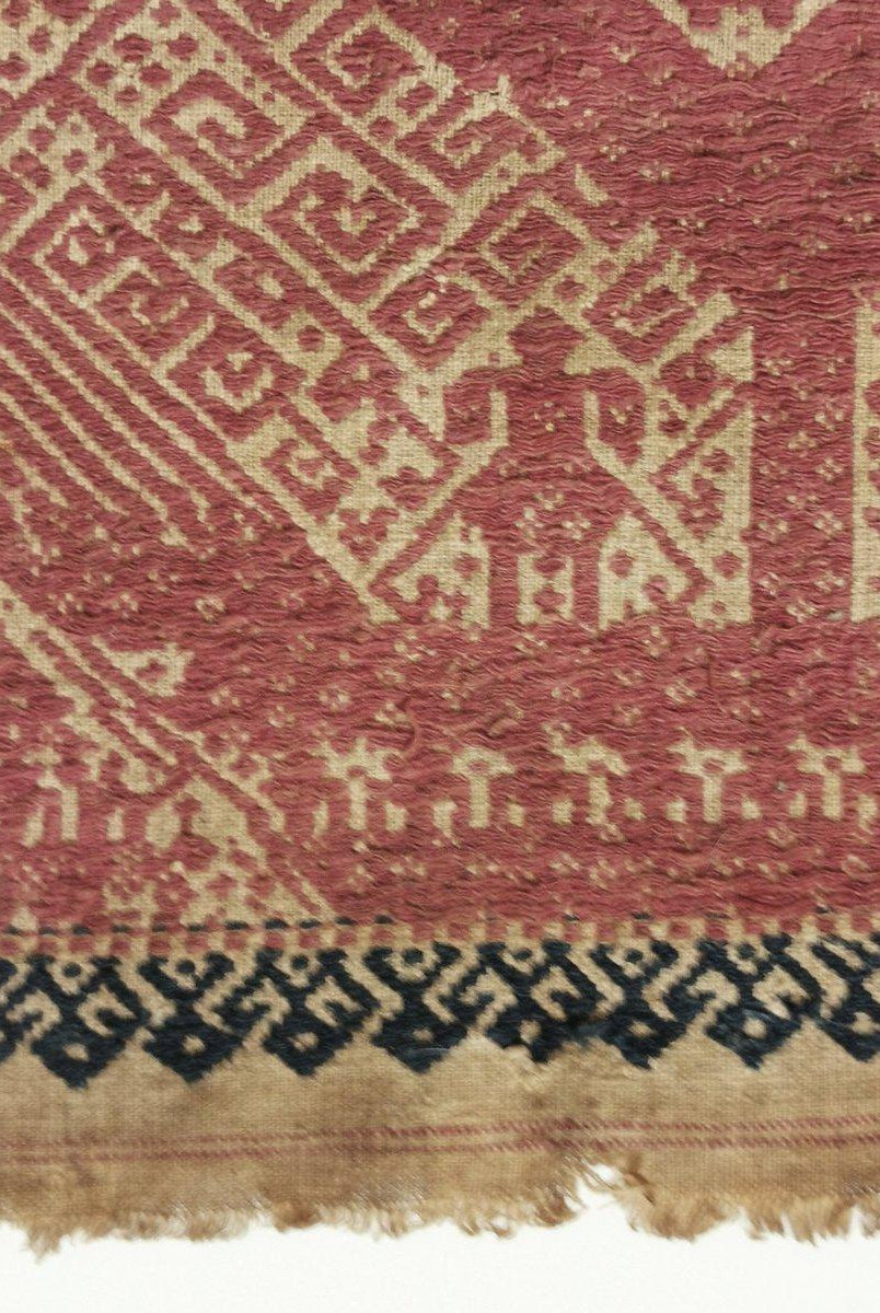 312 Antique Sumatran Tampan Ship cloth Textile Woven Art Indonesia-WOVENSOULS-Antique-Vintage-Textiles-Art-Decor