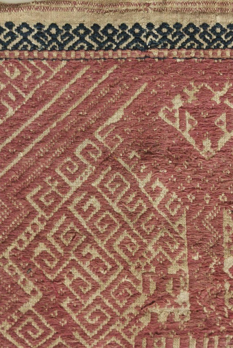312 Antique Sumatran Tampan Ship cloth Textile Woven Art Indonesia-WOVENSOULS-Antique-Vintage-Textiles-Art-Decor