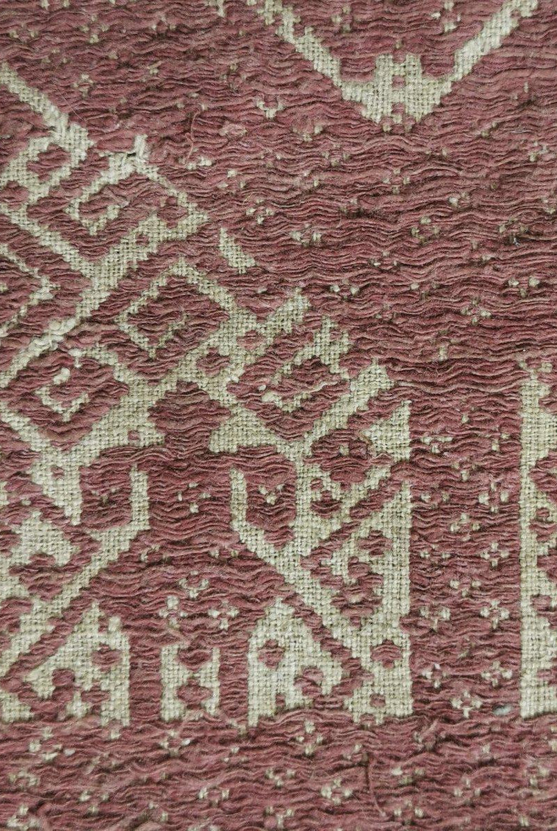 312 Antique Sumatran Tampan Ship cloth Textile Woven Art Indonesia-WOVENSOULS-Antique-Vintage-Textiles-Art-Decor