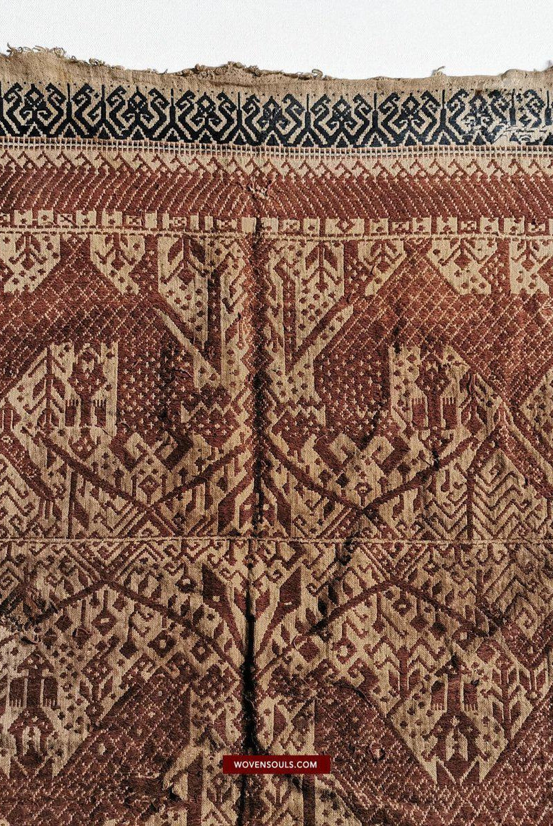 314 Exquisite ANtique Sumatra Weaving Tampan Shipcloth Textile-WOVENSOULS-Antique-Vintage-Textiles-Art-Decor