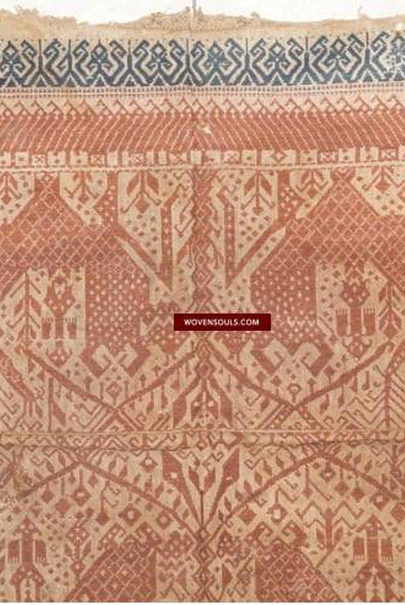 314 Exquisite ANtique Sumatra Weaving Tampan Shipcloth Textile-WOVENSOULS-Antique-Vintage-Textiles-Art-Decor