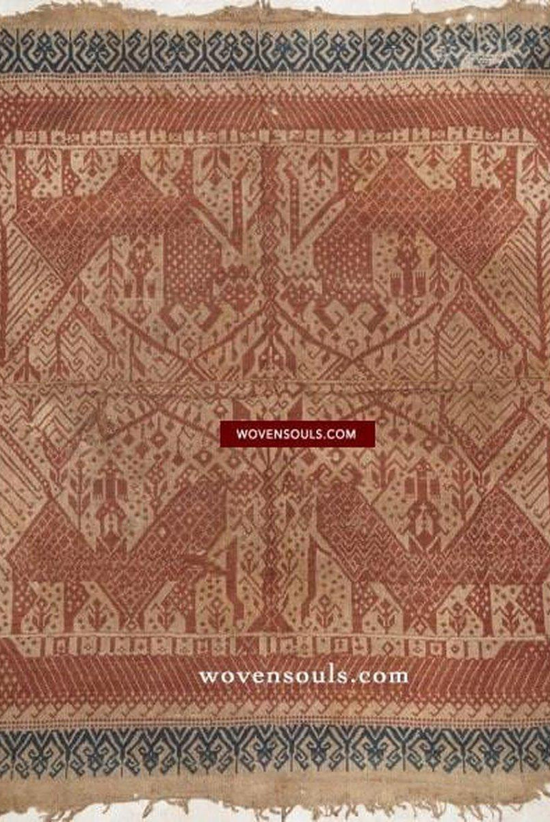 314 Exquisite ANtique Sumatra Weaving Tampan Shipcloth Textile-WOVENSOULS-Antique-Vintage-Textiles-Art-Decor