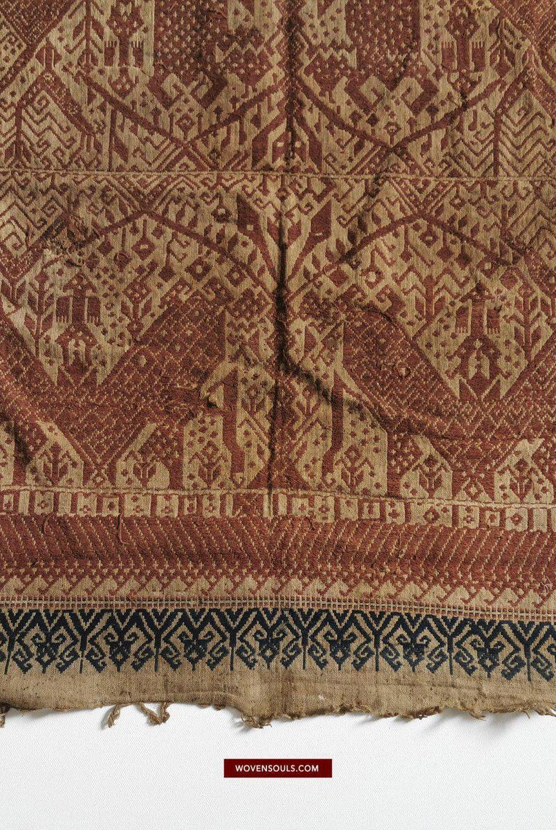 314 Exquisite ANtique Sumatra Weaving Tampan Shipcloth Textile-WOVENSOULS-Antique-Vintage-Textiles-Art-Decor