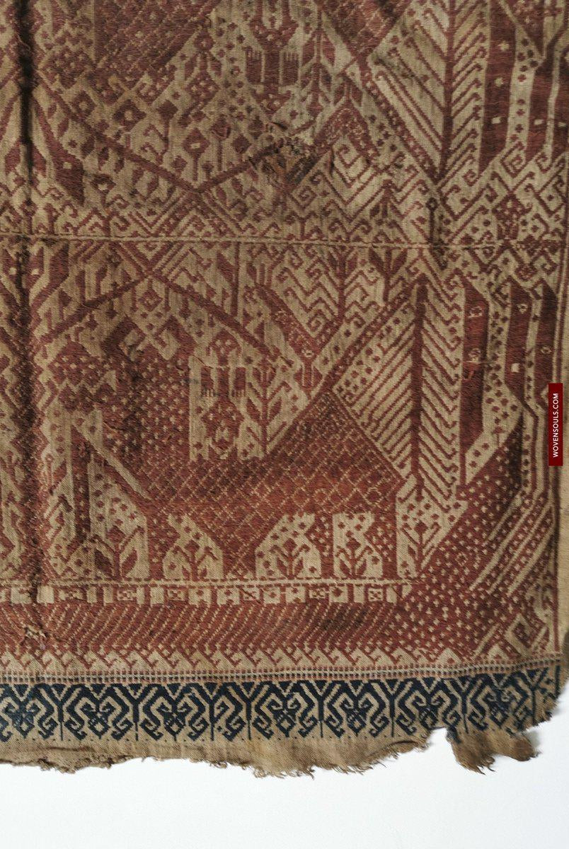 314 Exquisite ANtique Sumatra Weaving Tampan Shipcloth Textile-WOVENSOULS-Antique-Vintage-Textiles-Art-Decor