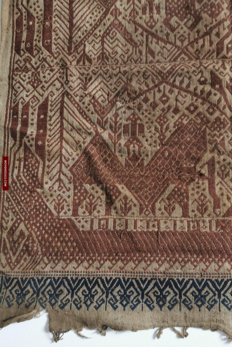 314 Exquisite ANtique Sumatra Weaving Tampan Shipcloth Textile-WOVENSOULS-Antique-Vintage-Textiles-Art-Decor