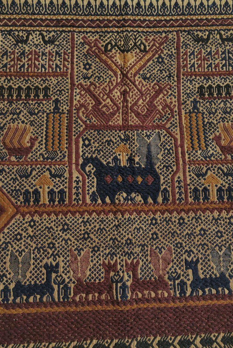 315 Vintage Tampan Shipcloth Textile Art-WOVENSOULS-Antique-Vintage-Textiles-Art-Decor