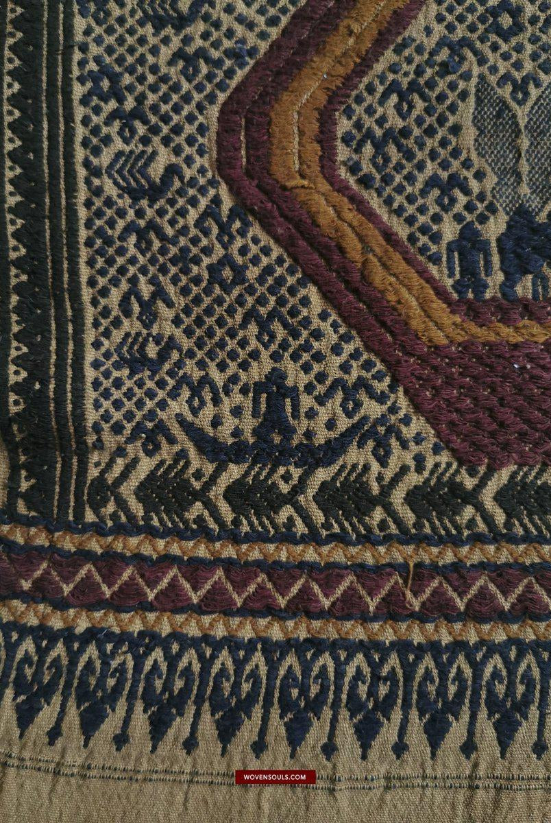 315 Vintage Tampan Shipcloth Textile Art-WOVENSOULS-Antique-Vintage-Textiles-Art-Decor