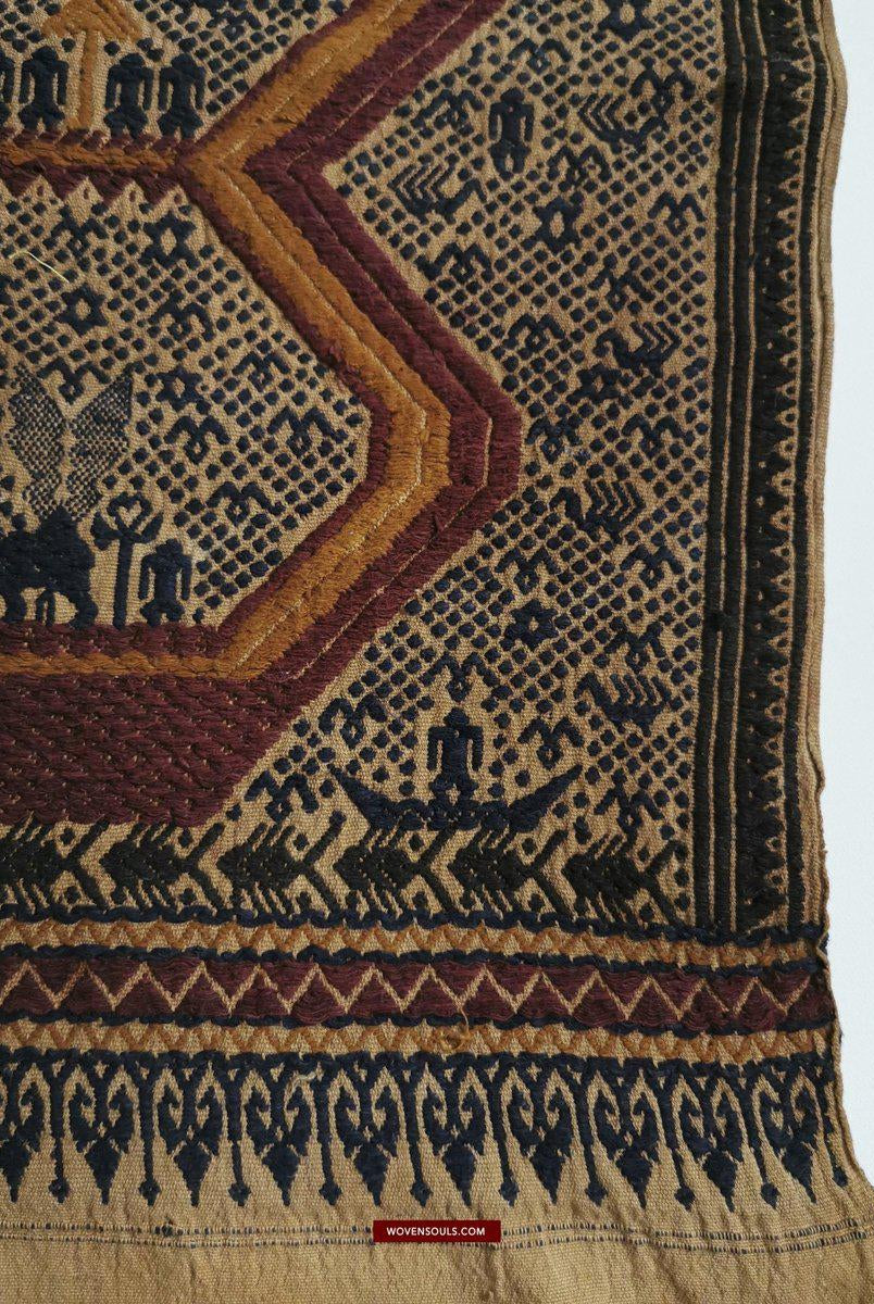 315 Vintage Tampan Shipcloth Textile Art-WOVENSOULS-Antique-Vintage-Textiles-Art-Decor