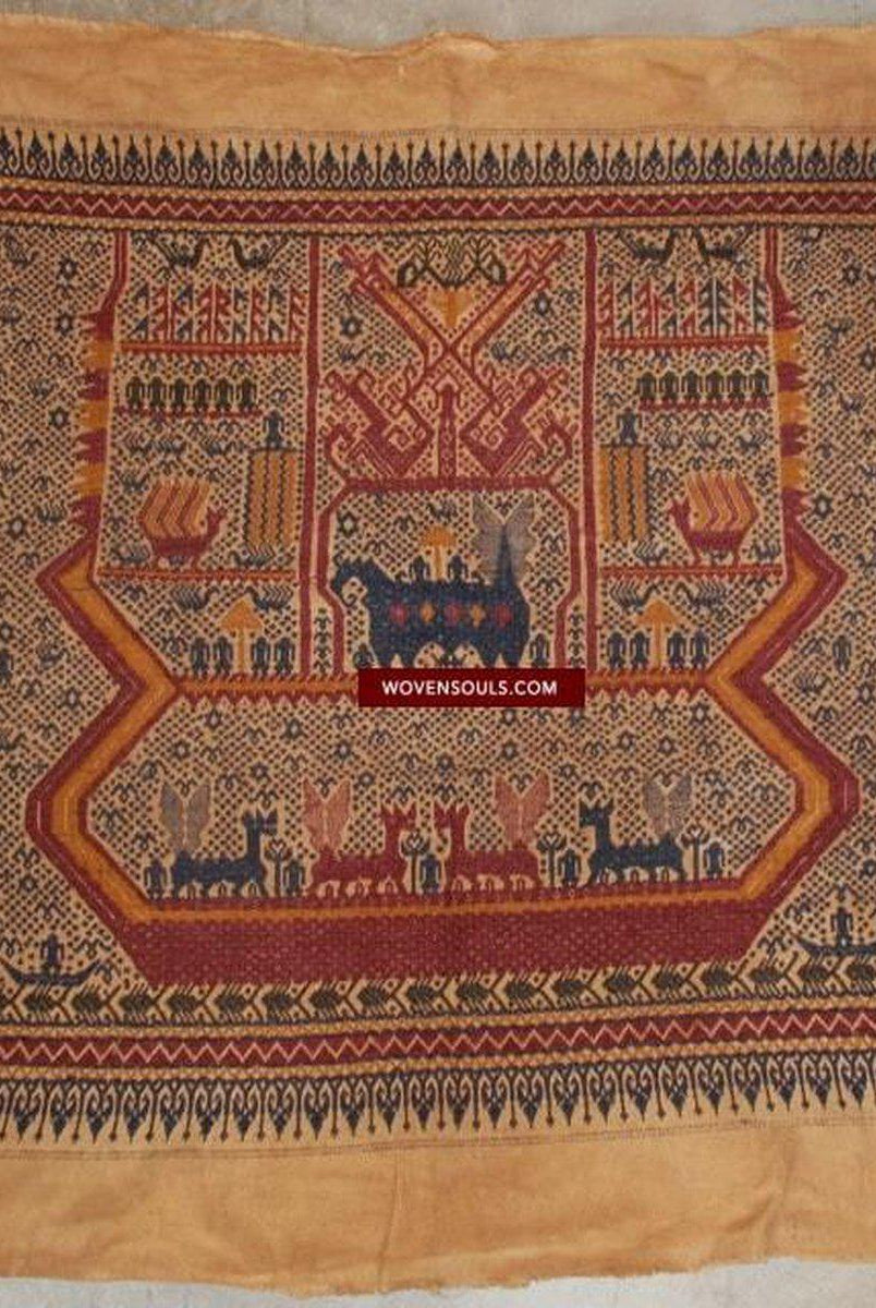 315 Vintage Tampan Shipcloth Textile Art-WOVENSOULS-Antique-Vintage-Textiles-Art-Decor