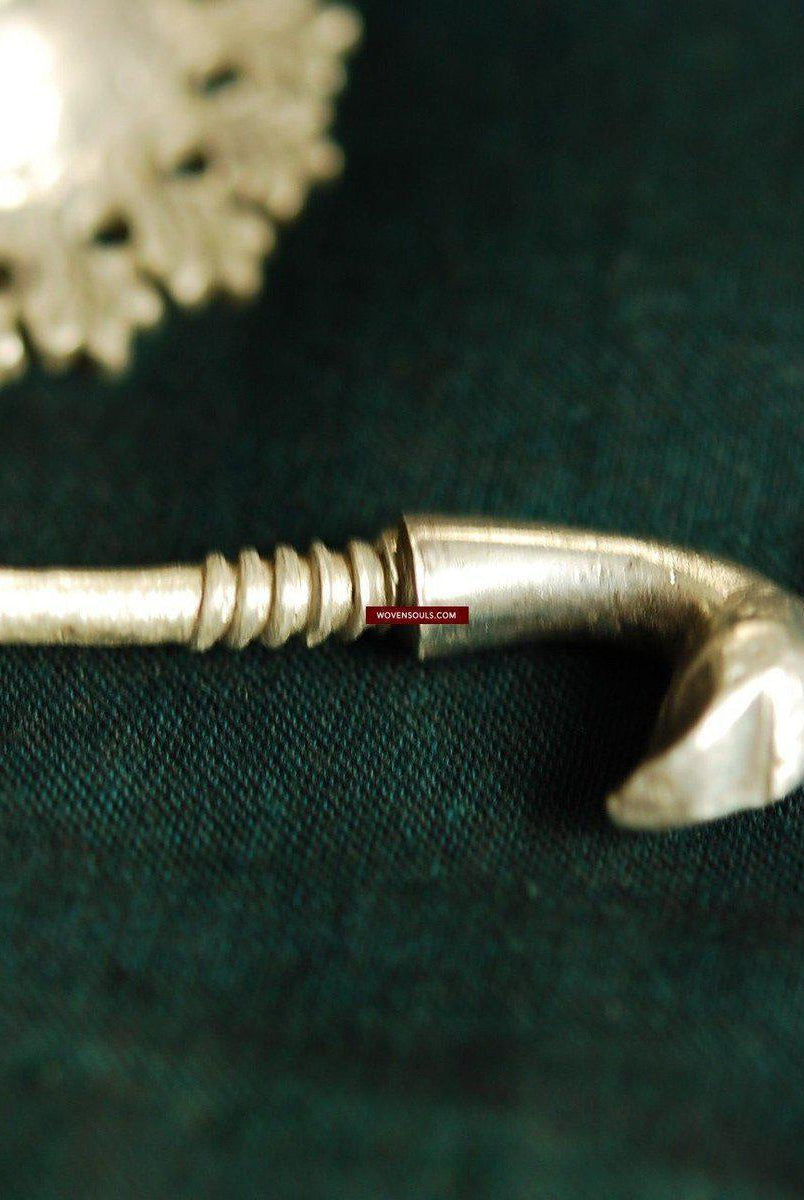 325 Old Silver Peacock Surma Box - Kohl container ornament-WOVENSOULS-Antique-Vintage-Textiles-Art-Decor