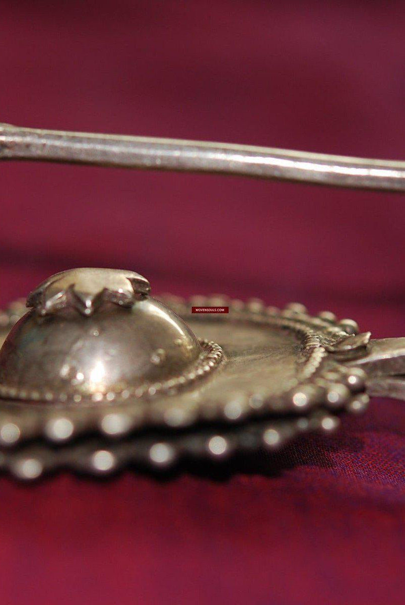 332 Exquisite Old Silver Kajal Maker-WOVENSOULS-Antique-Vintage-Textiles-Art-Decor