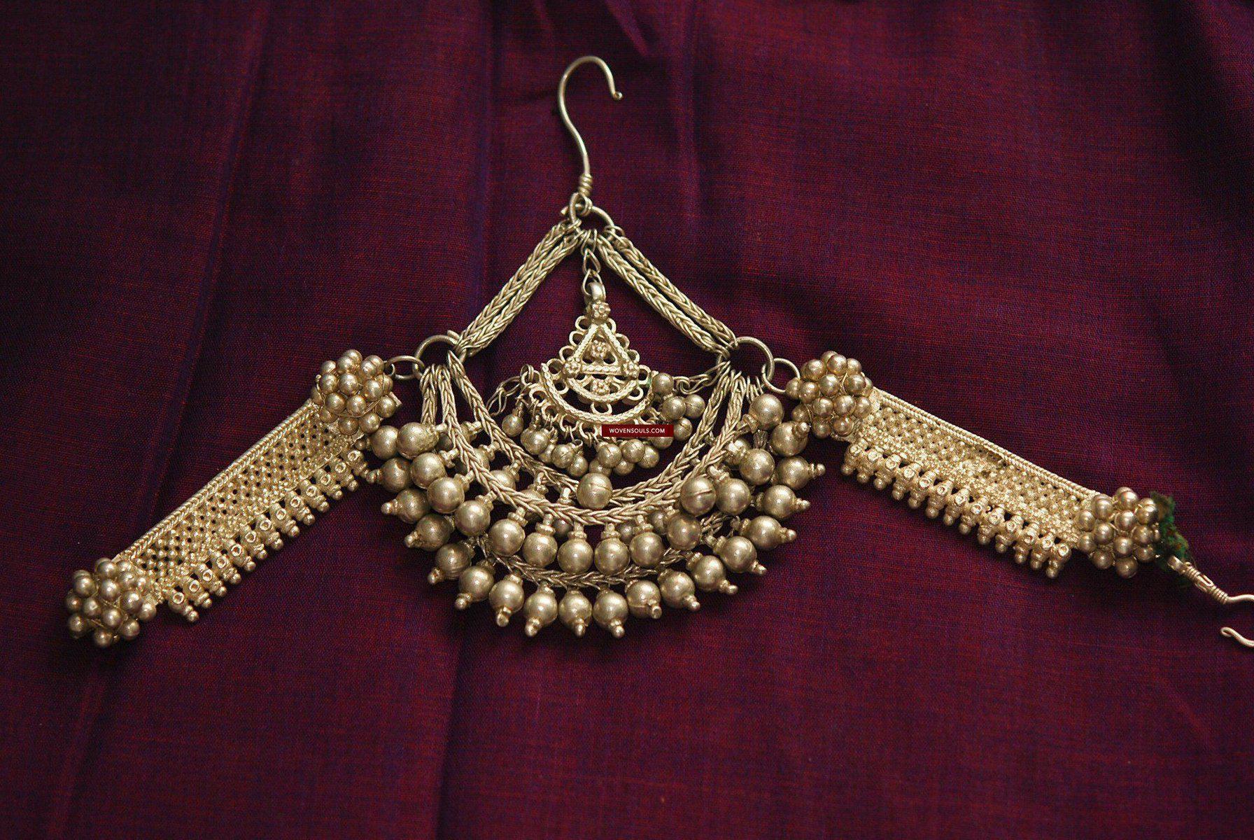 335 Vintage Silver Bridal Hair Ornament "BENDA"-WOVENSOULS-Antique-Vintage-Textiles-Art-Decor