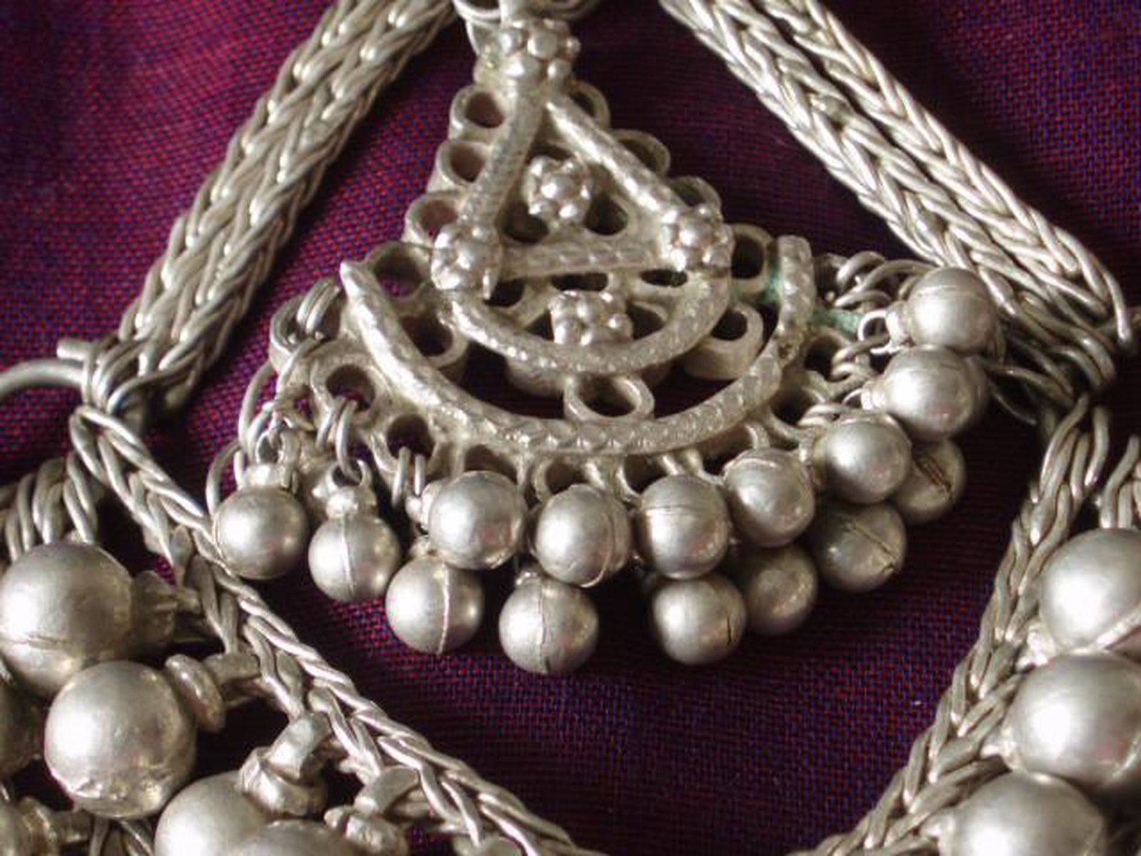 335 Vintage Silver Bridal Hair Ornament "BENDA"-WOVENSOULS-Antique-Vintage-Textiles-Art-Decor