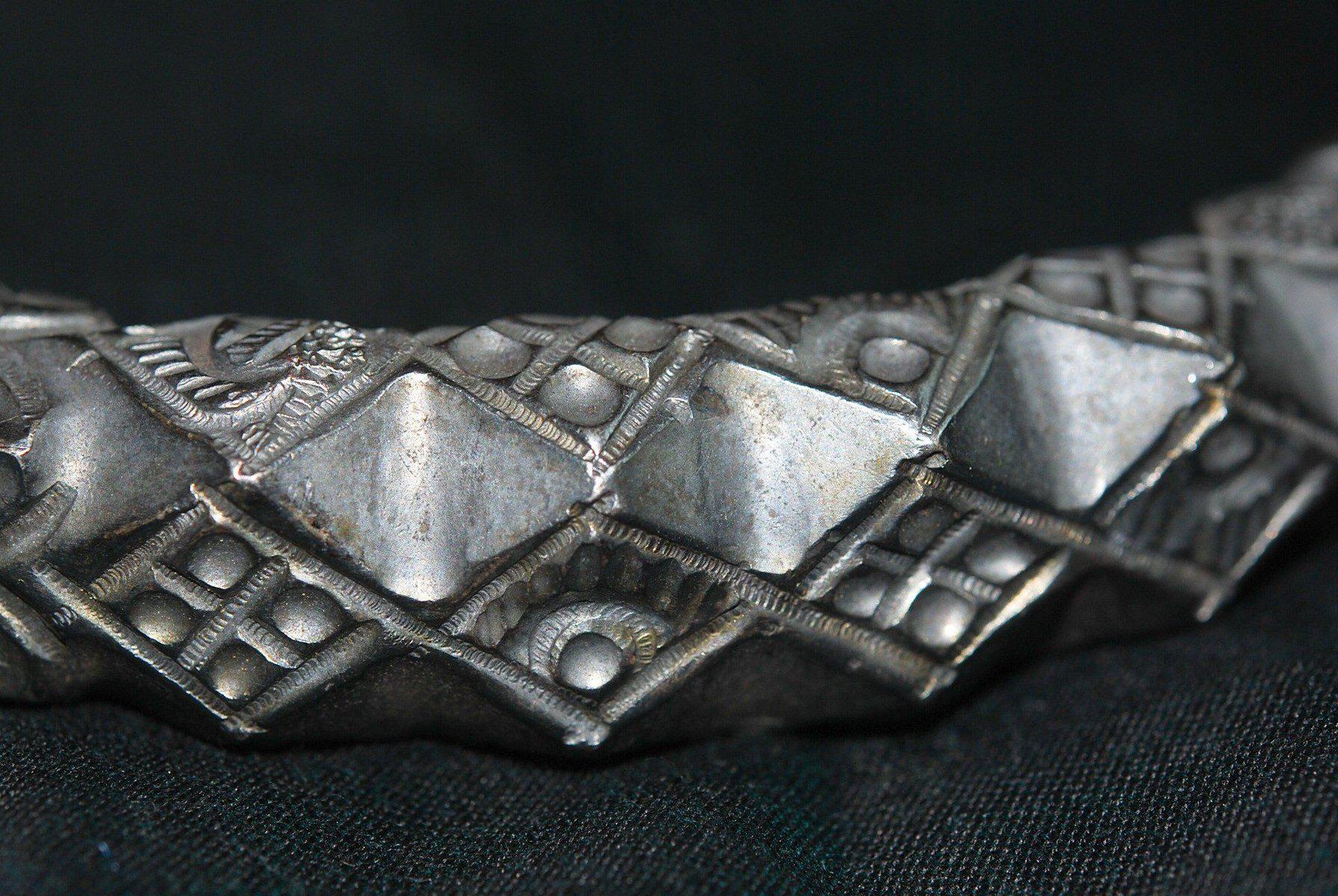 341 Vintage Silver Hansli Rigid Torque Necklace-WOVENSOULS-Antique-Vintage-Textiles-Art-Decor