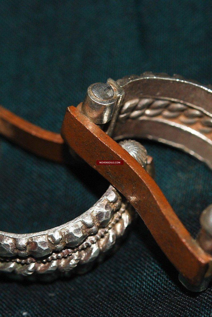344 Vintage Silver Copper Toe Rings Indian Jewelry-WOVENSOULS-Antique-Vintage-Textiles-Art-Decor