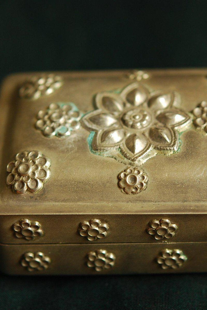 351 Old SIlver Ornamented Royal Soap Box-WOVENSOULS-Antique-Vintage-Textiles-Art-Decor