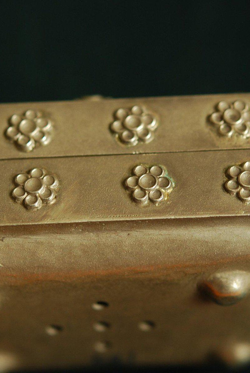 351 Old SIlver Ornamented Royal Soap Box-WOVENSOULS-Antique-Vintage-Textiles-Art-Decor