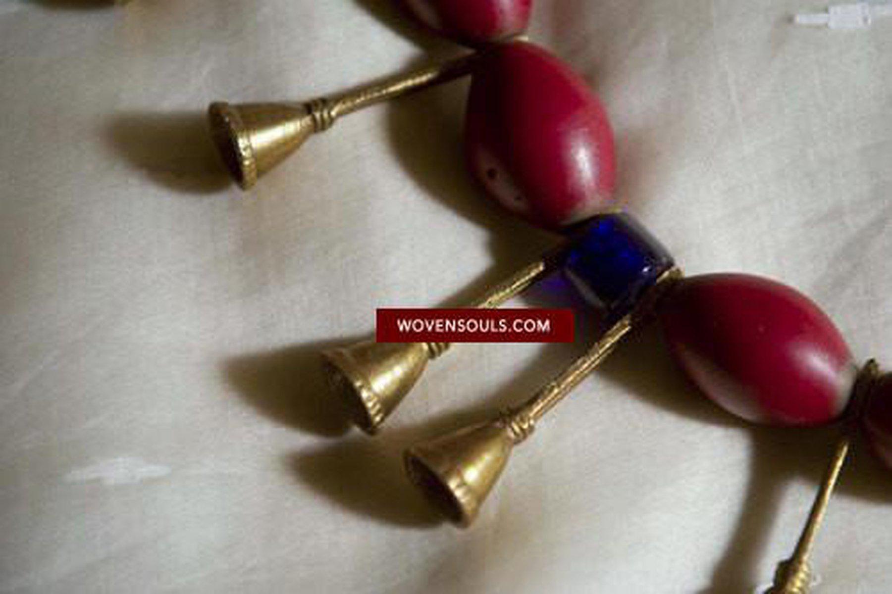 368 SOLD Old Naga Ao Tribal Bead Necklace-WOVENSOULS-Antique-Vintage-Textiles-Art-Decor